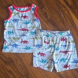 Wonder Nation Red and Blue Dinosaur Tank Top